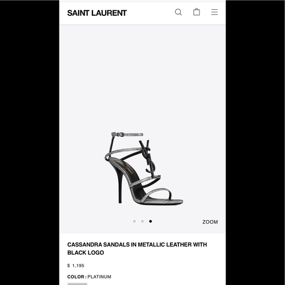 Saint Laurent Cassandra Sandals - Picture 2 of 8